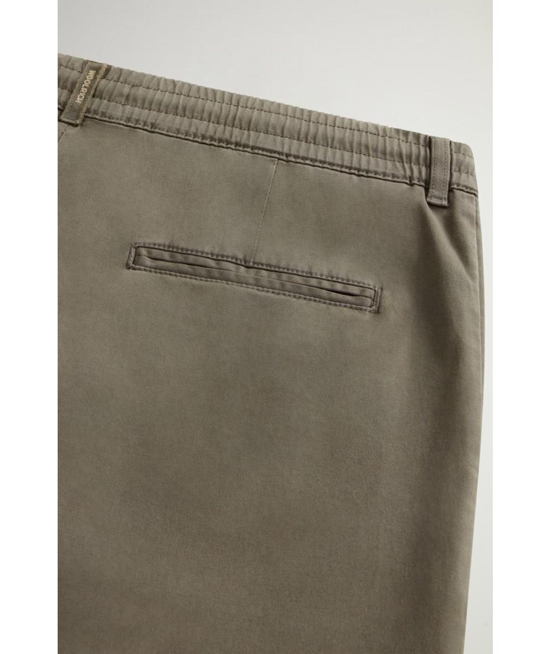 WOOLRICH Хаки хлопковые повседневные брюки, фото 3