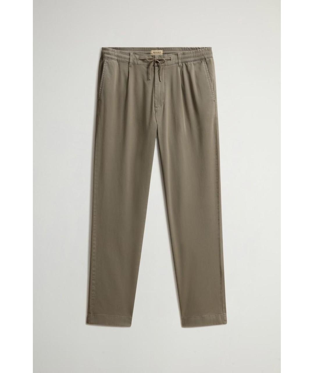 WOOLRICH Хаки хлопковые повседневные брюки, фото 4