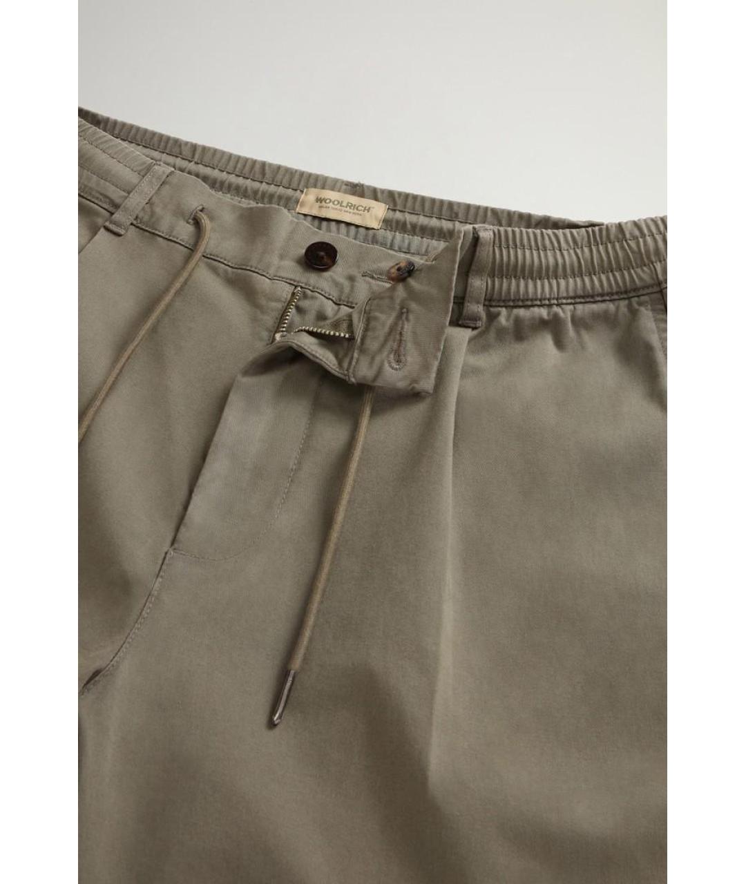 WOOLRICH Хаки хлопковые повседневные брюки, фото 2