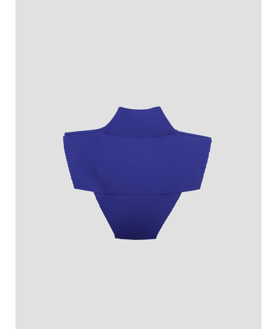 JIL SANDER Синяя полиэстеровая рубашка, фото 2