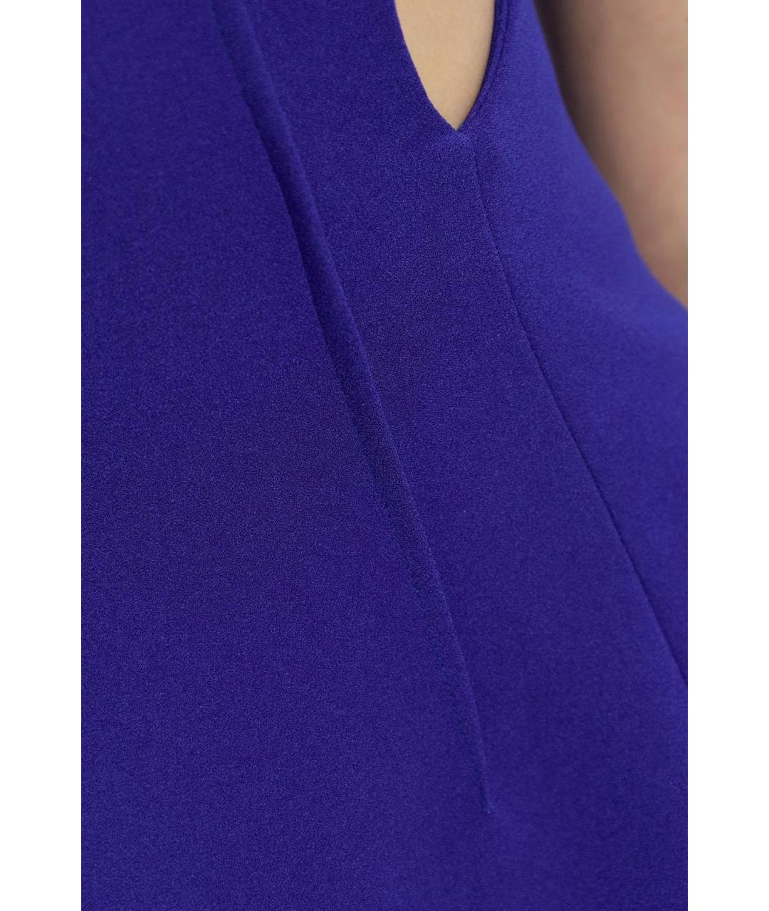 JIL SANDER Синее ацетатное повседневное платье, фото 3