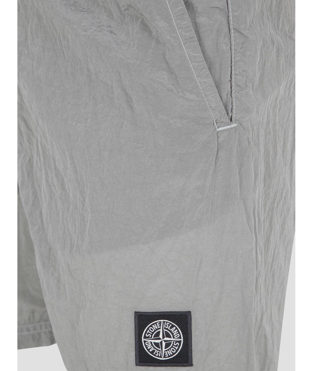 STONE ISLAND Черные полиамидовые шорты, фото 3