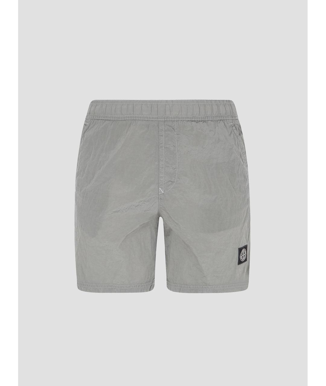 STONE ISLAND Черные полиамидовые шорты, фото 4