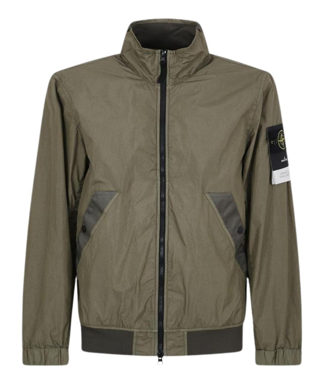 STONE ISLAND Хаки полиамидовая куртка, фото 1