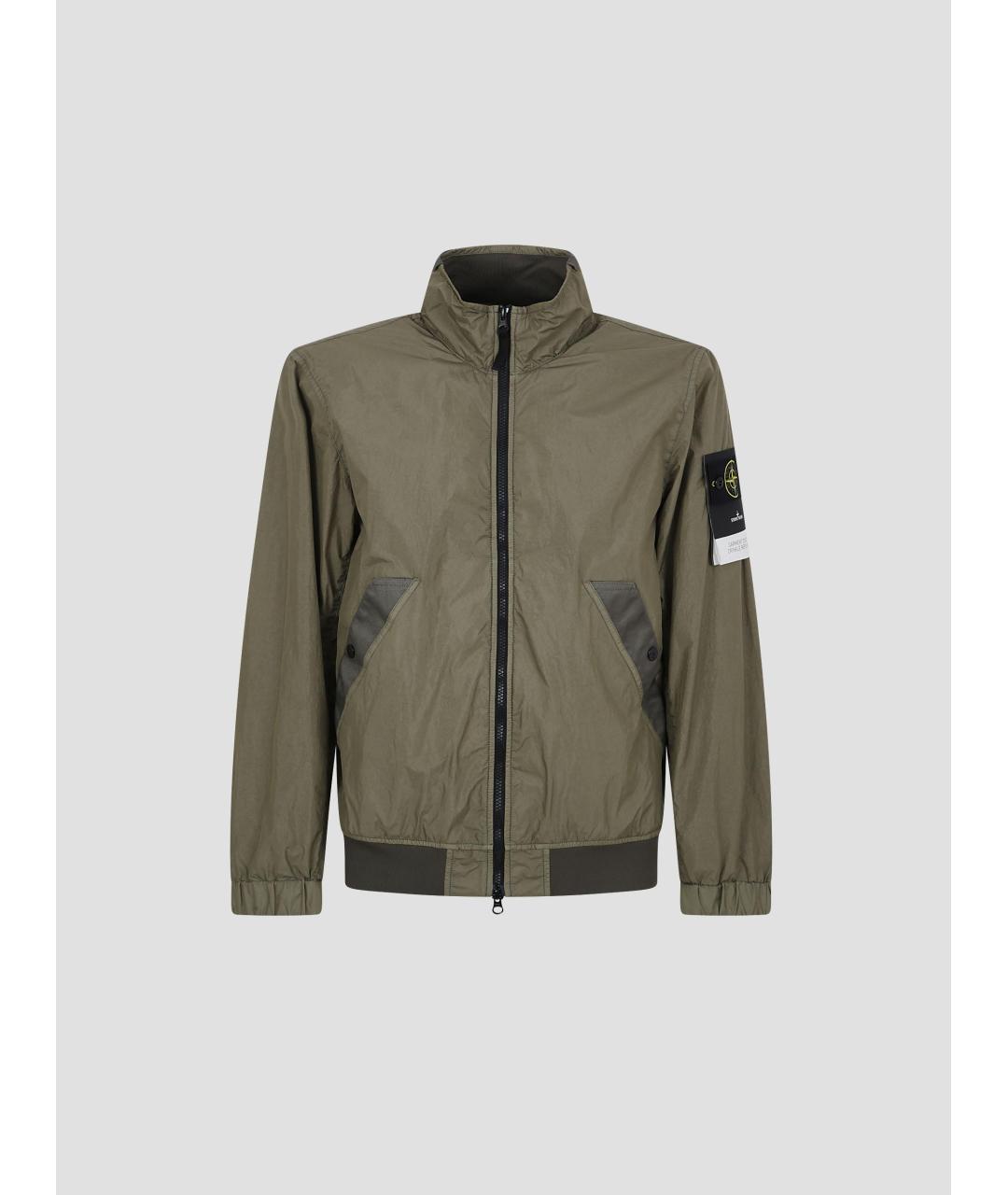 STONE ISLAND Хаки полиамидовая куртка, фото 4