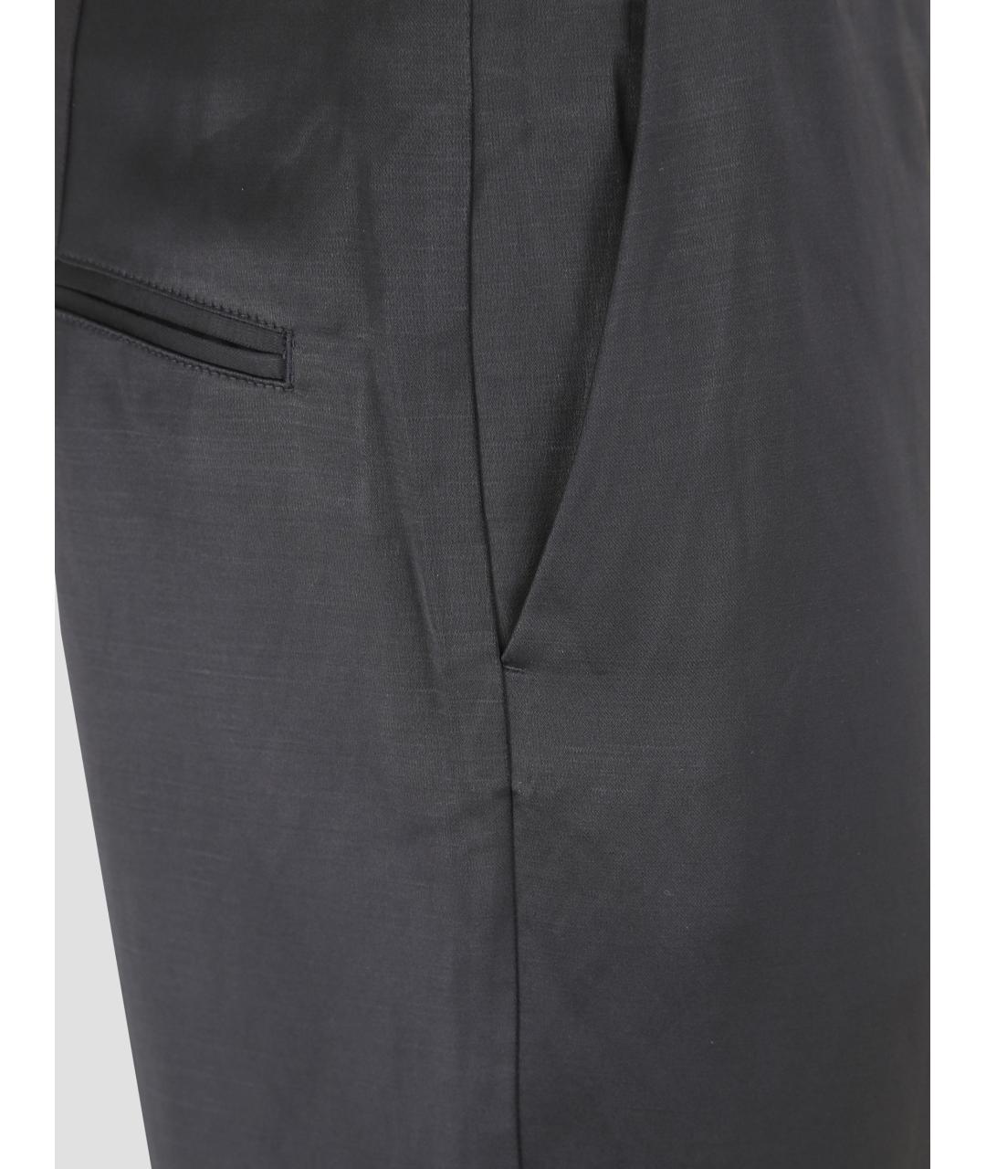 TOTEME Черные вискозные прямые брюки, фото 3