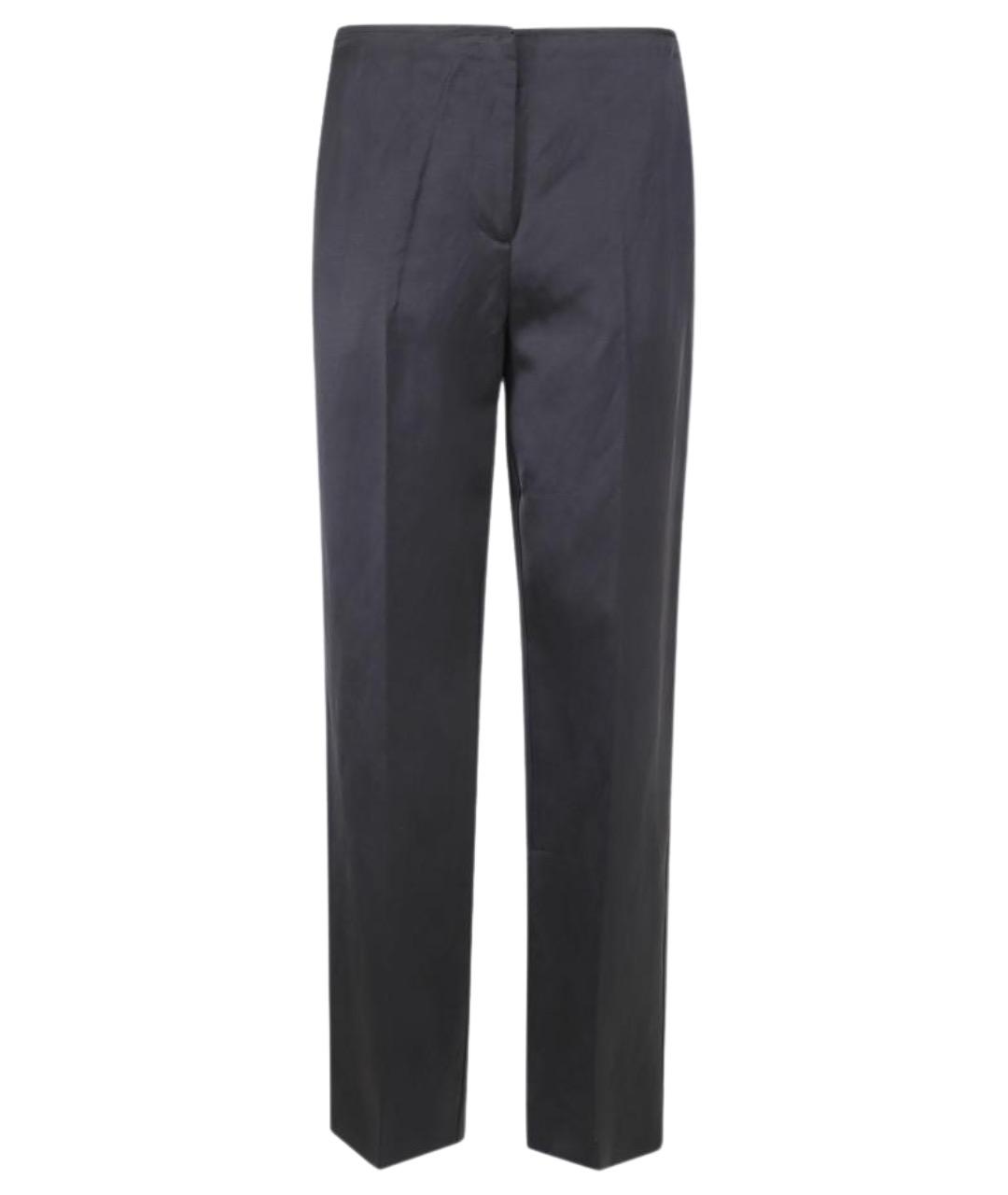 TOTEME Черные вискозные прямые брюки, фото 1