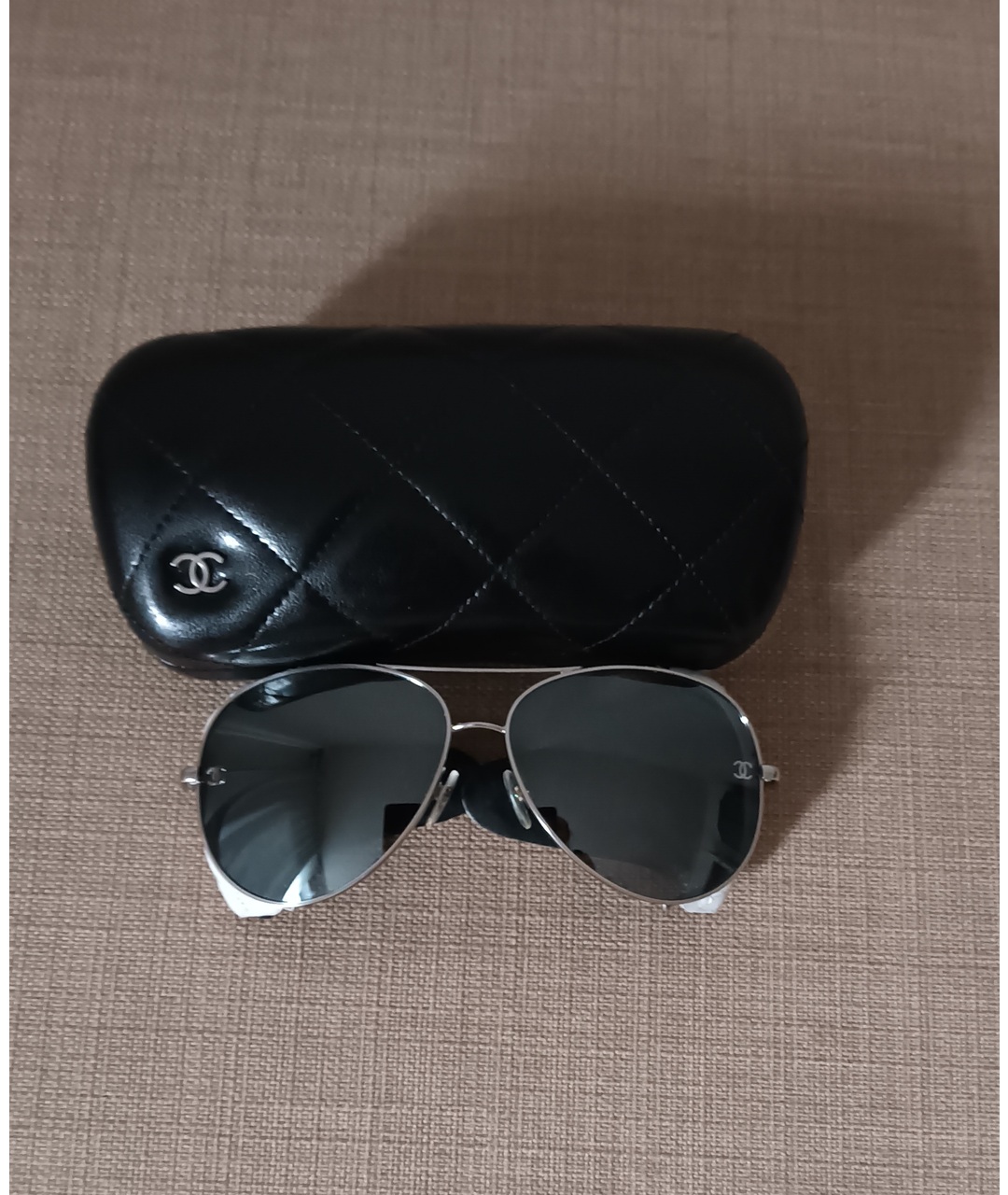 CHANEL PRE-OWNED Серебряные солнцезащитные очки, фото 7