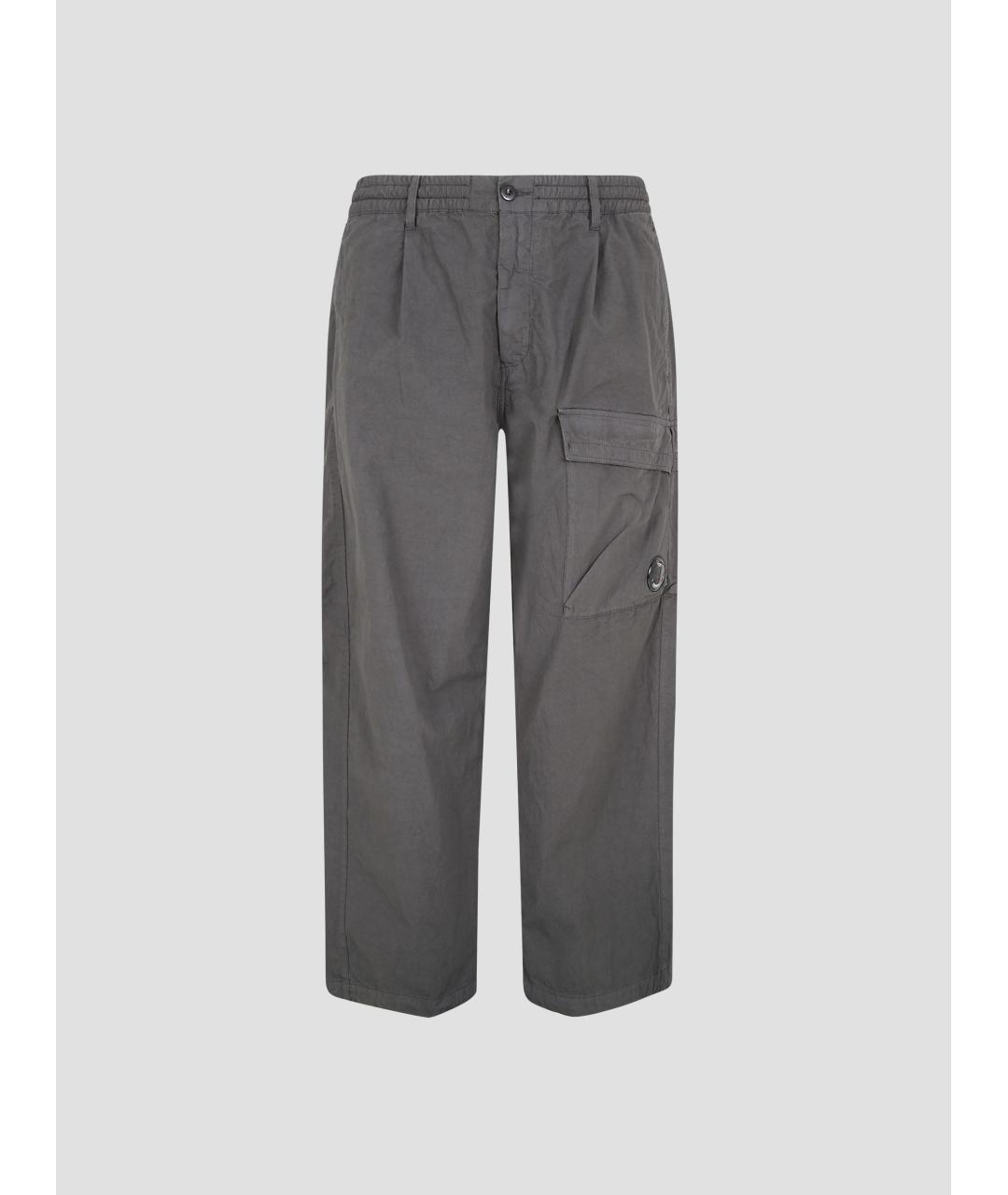 CP COMPANY Серые хлопковые повседневные брюки, фото 4