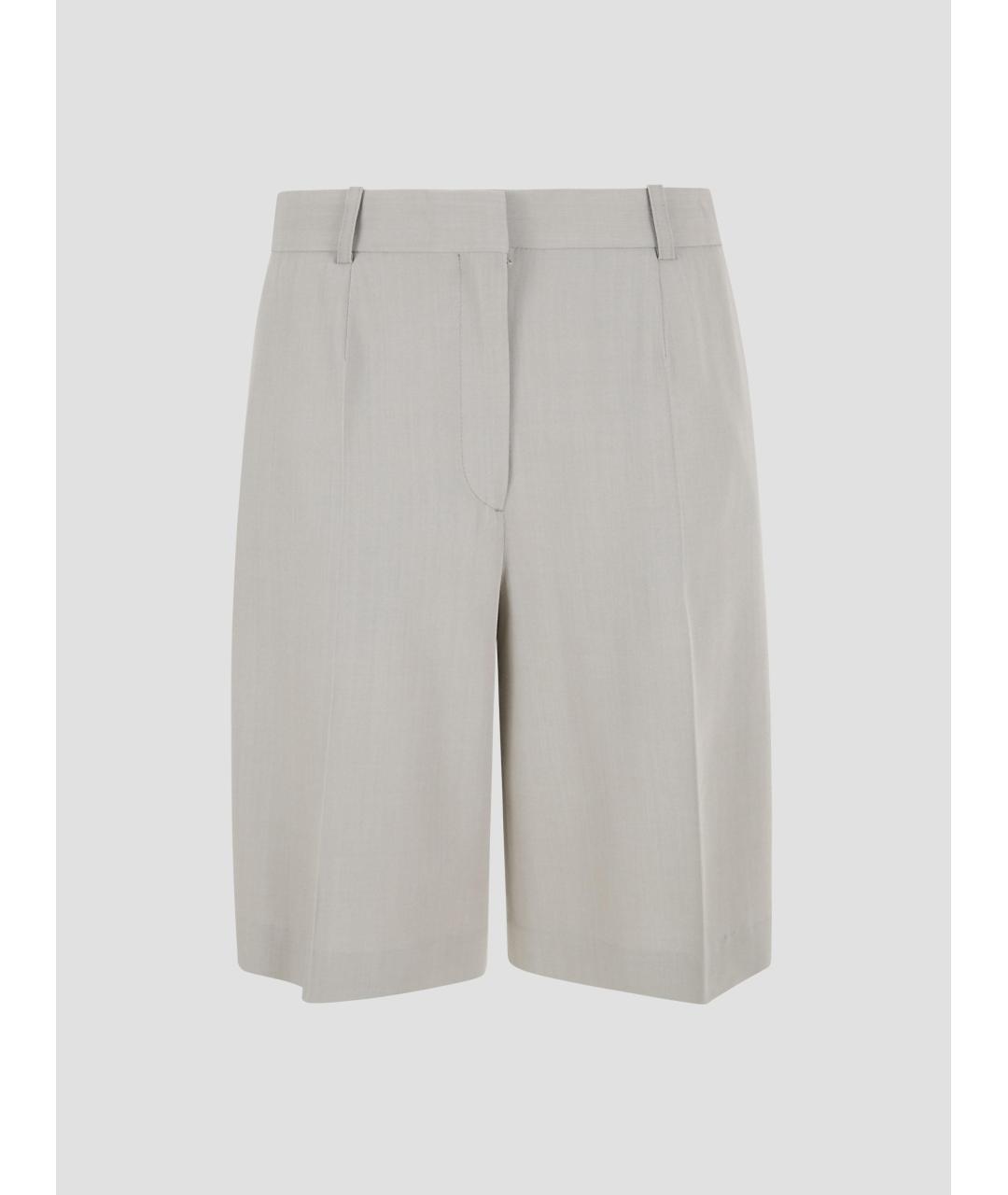 TOTEME Бежевые вискозные шорты, фото 4