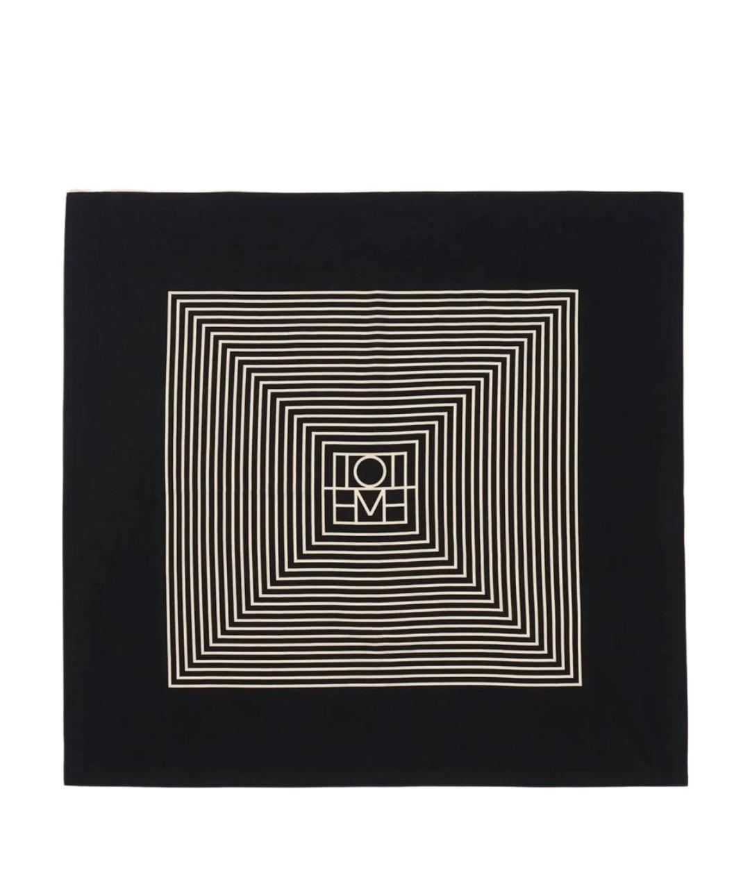 TOTEME Черный шелковый шарф, фото 1