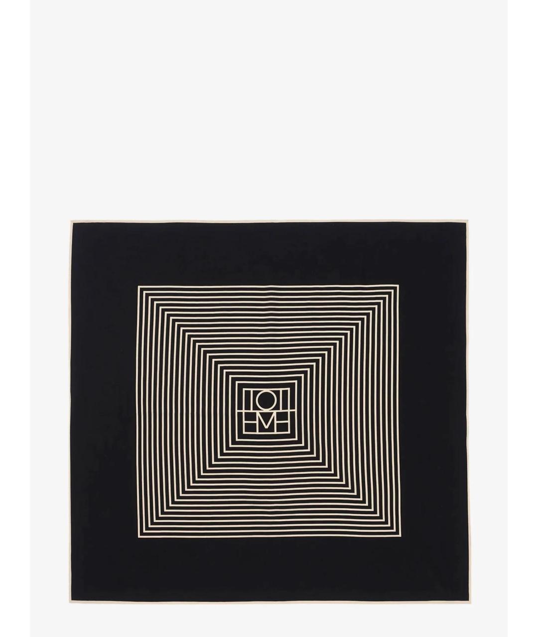 TOTEME Черный шелковый шарф, фото 4