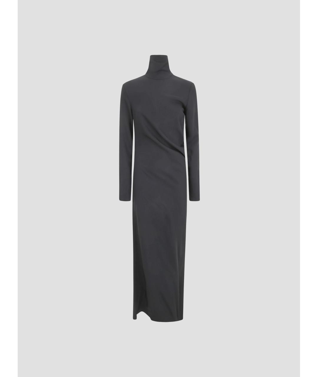 TOTEME Черное вискозное повседневное платье, фото 4