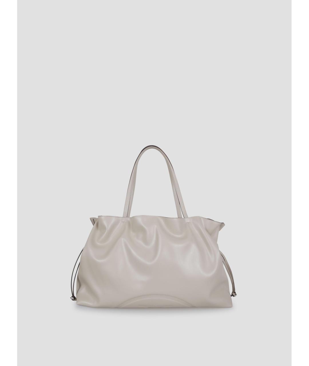 TORY BURCH Серая синтетическая сумка тоут, фото 4