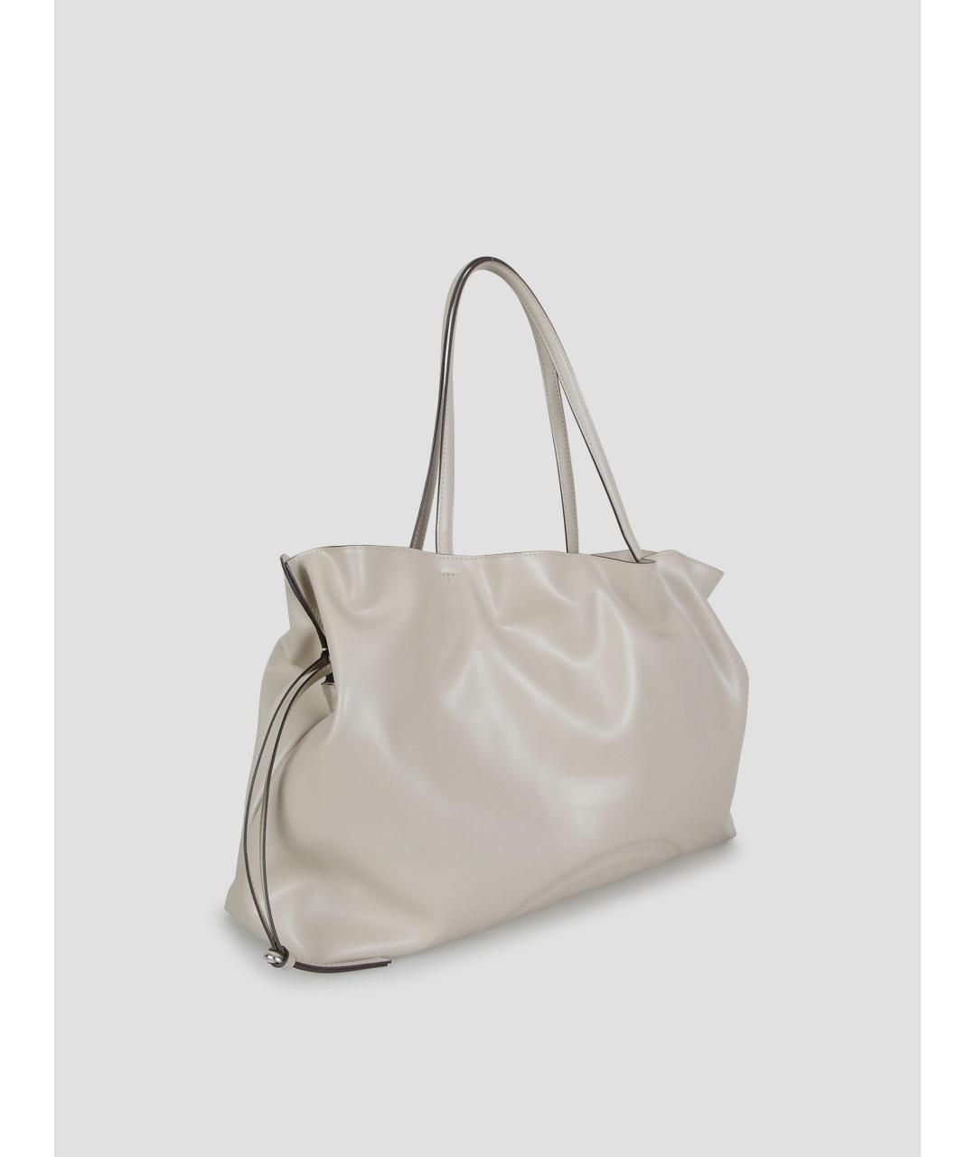 TORY BURCH Серая синтетическая сумка тоут, фото 2