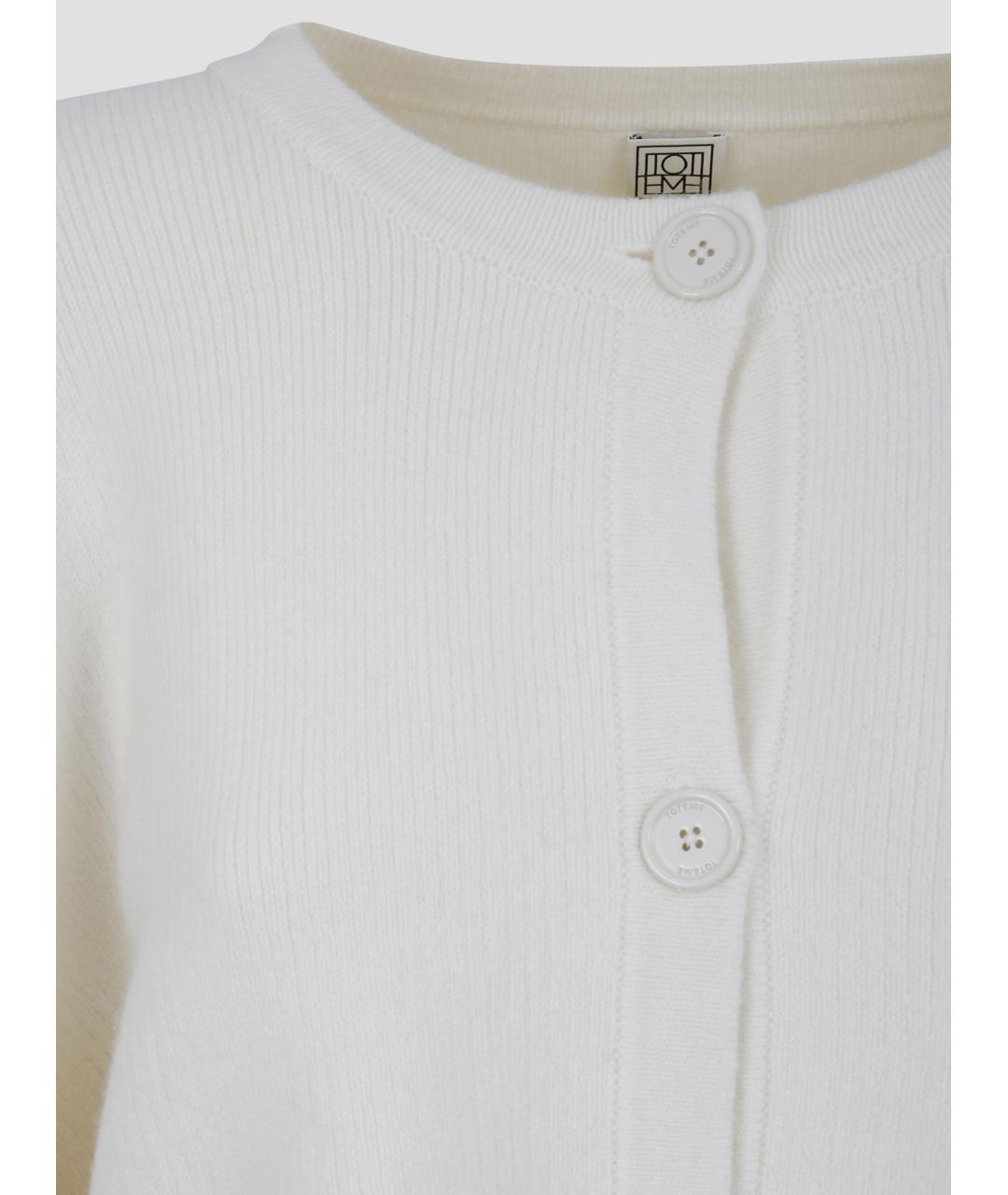 TOTEME Белый шерстяной кардиган, фото 3