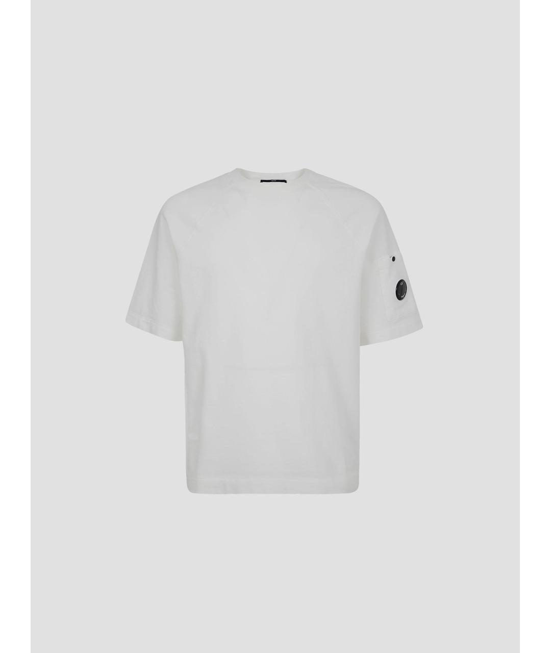 CP COMPANY Белая хлопковая футболка, фото 4