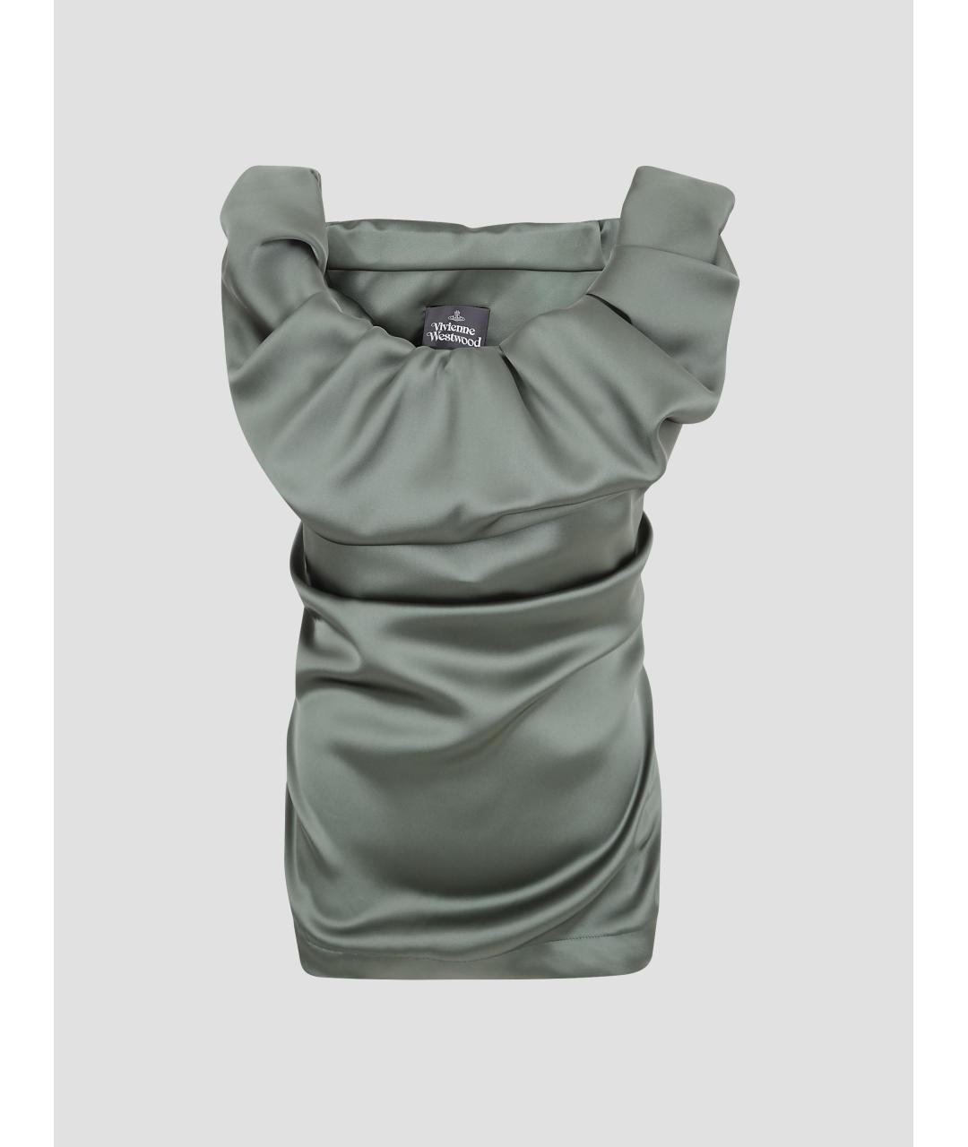 VIVIENNE WESTWOOD Зеленая полиэстеровая блузы, фото 4