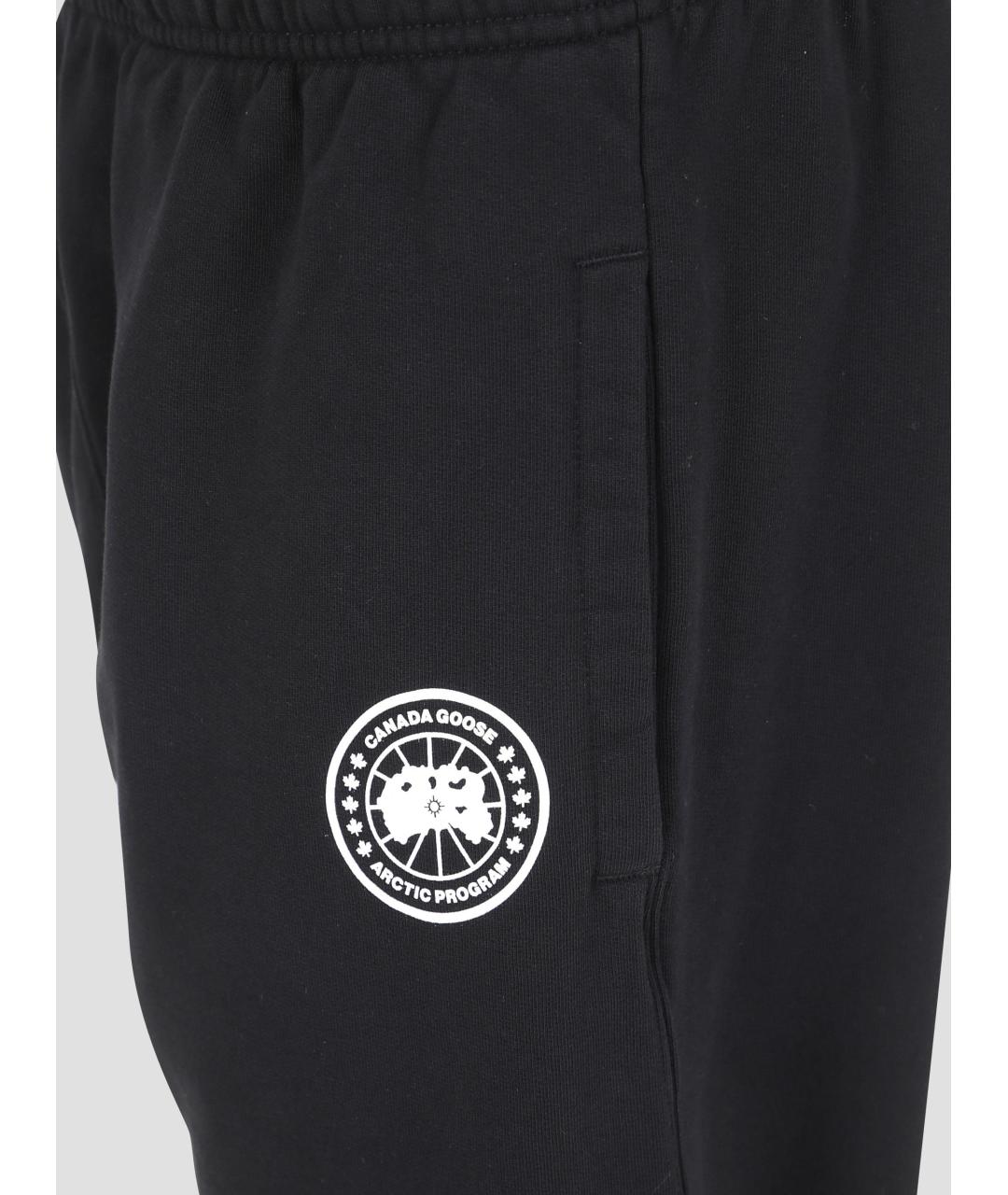 CANADA GOOSE Черные хлопковые повседневные брюки, фото 3