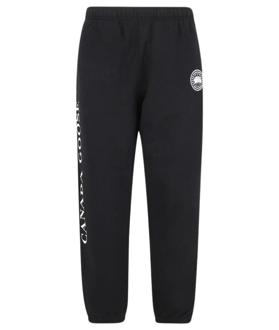 CANADA GOOSE Черные хлопковые повседневные брюки, фото 1