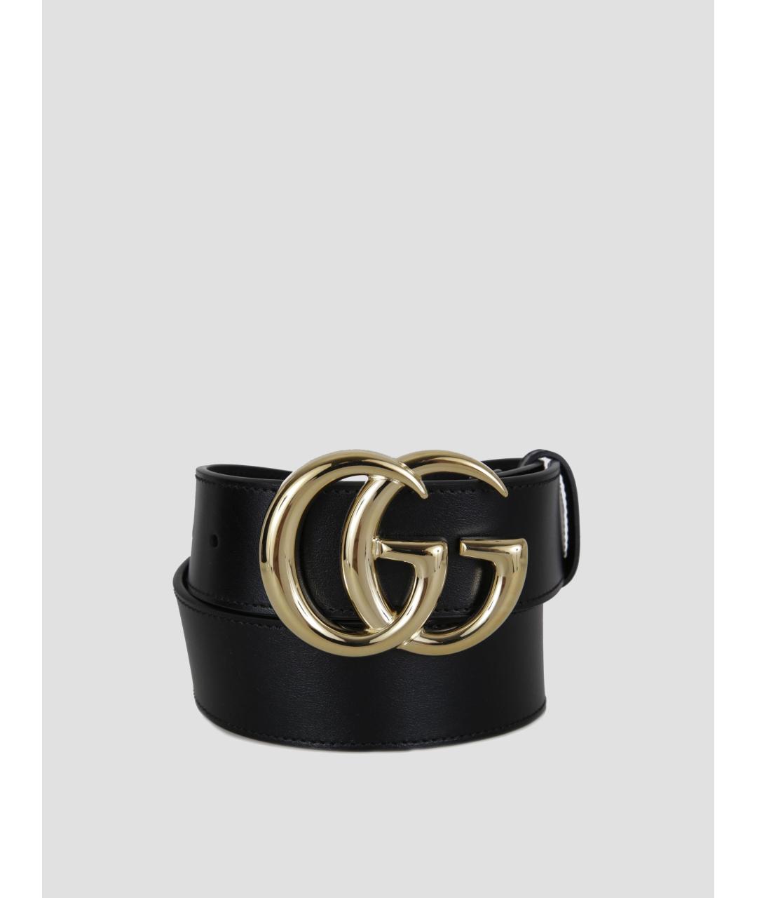 GUCCI Черный кожаный ремень, фото 2