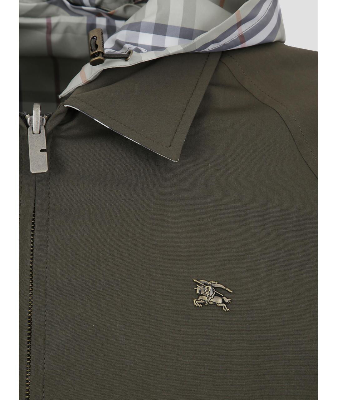 BURBERRY Зеленая хлопковая куртка, фото 2