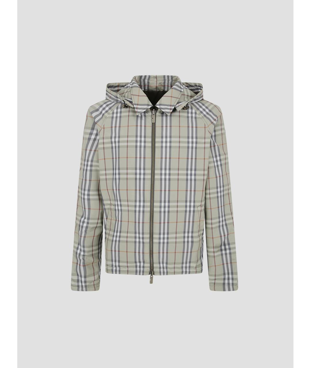 BURBERRY Зеленая хлопковая куртка, фото 4