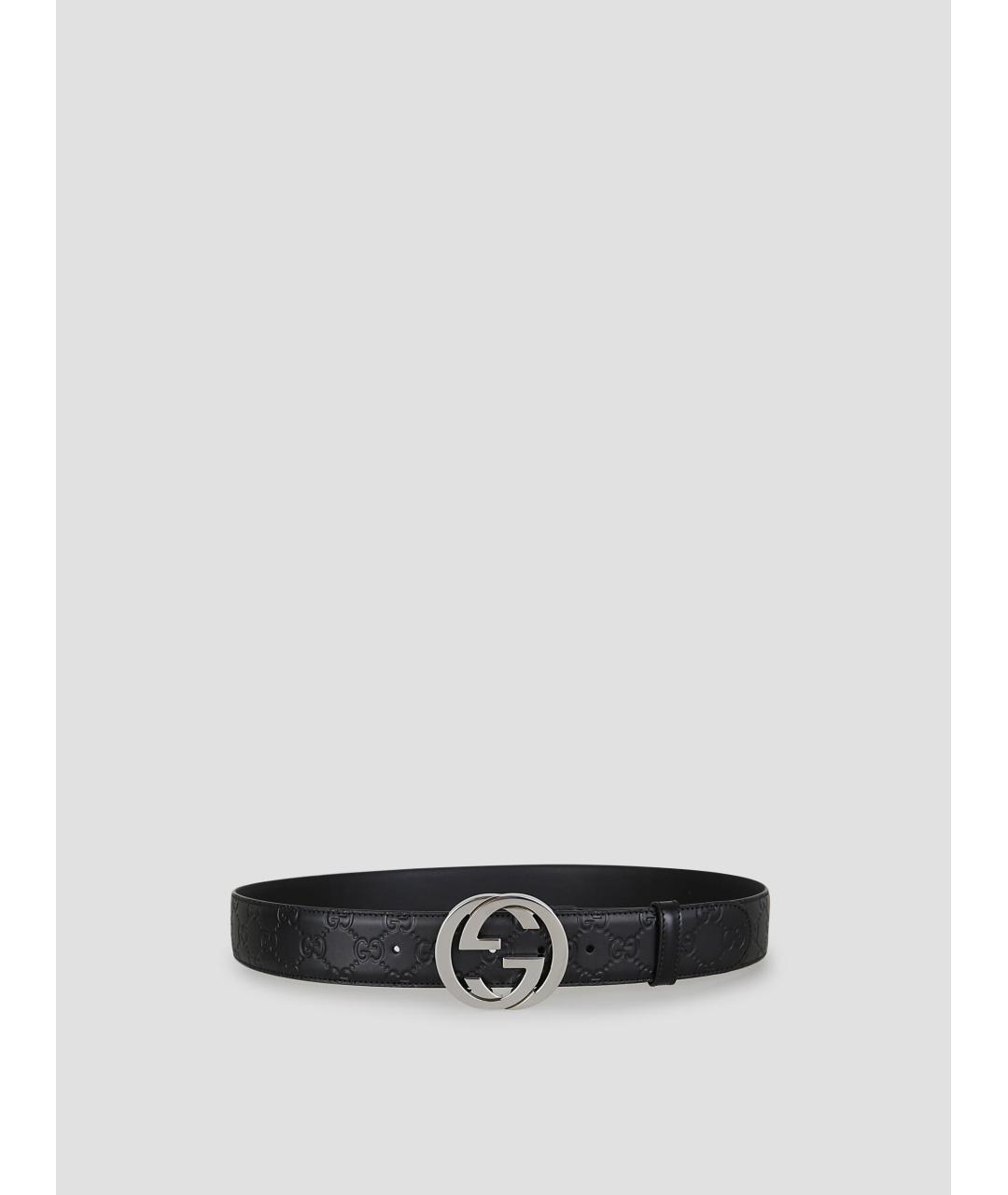 GUCCI Черный кожаный ремень, фото 2