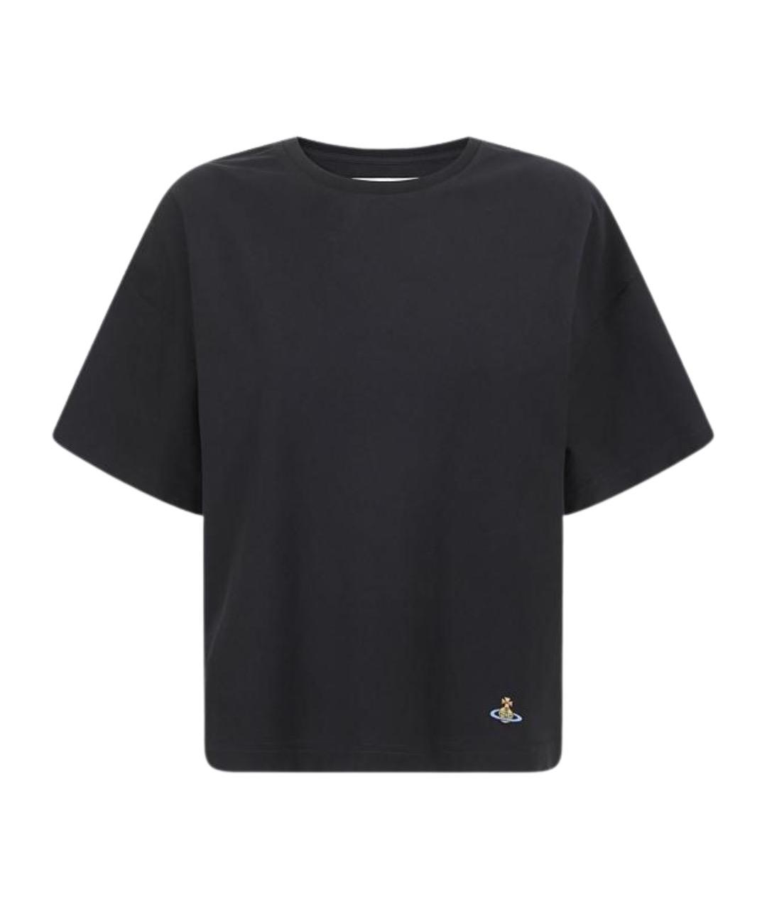 VIVIENNE WESTWOOD Черная хлопковая футболка, фото 1