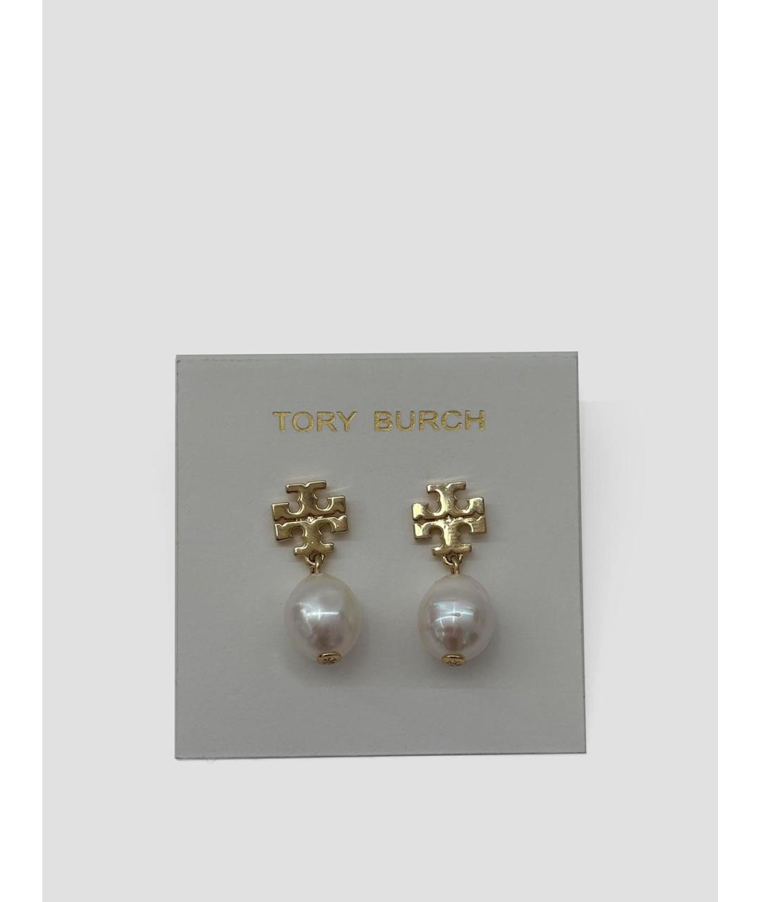 TORY BURCH Золотые металлические серьги, фото 2