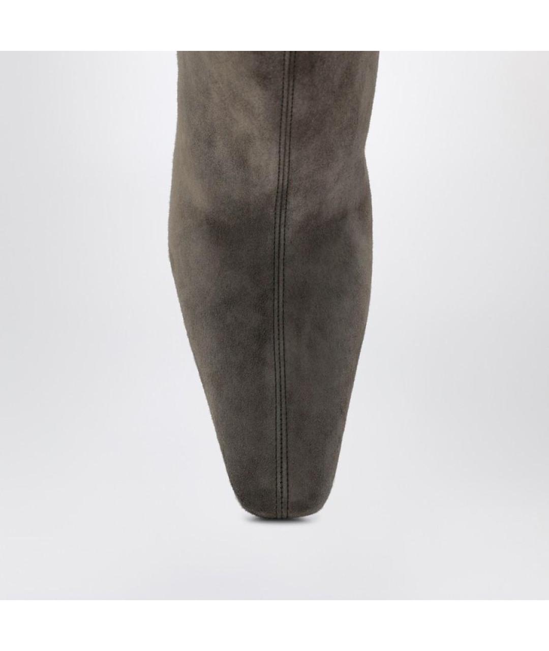 SAINT LAURENT Бежевые замшевые ботильоны, фото 2