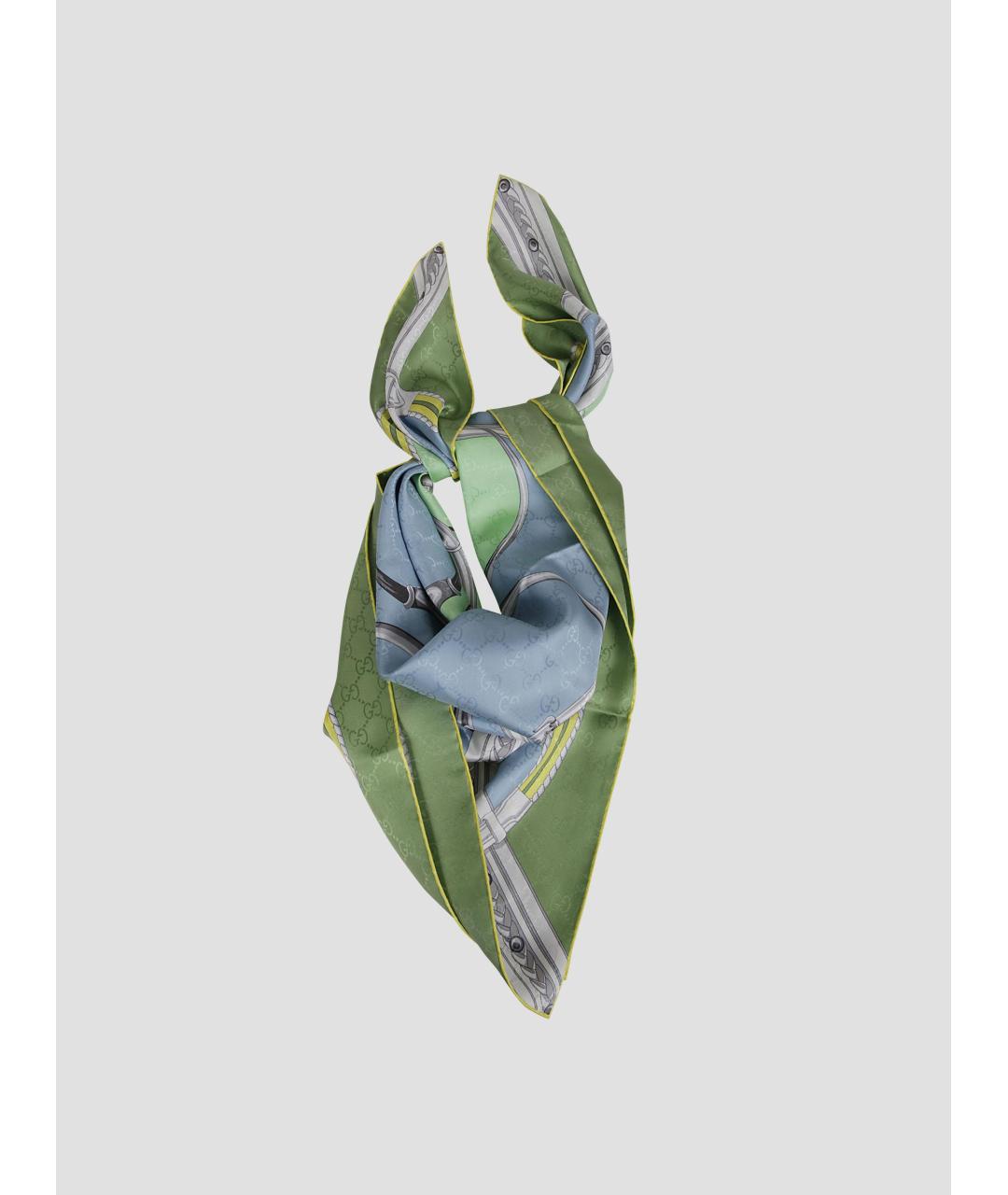 GUCCI Зеленый шарф, фото 3