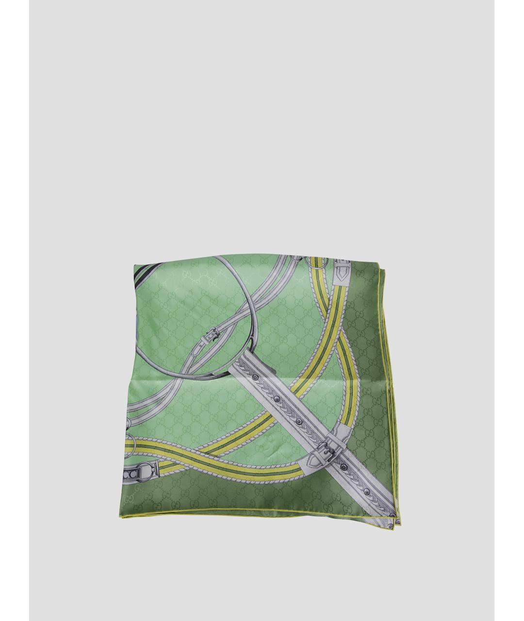 GUCCI Зеленый шарф, фото 4
