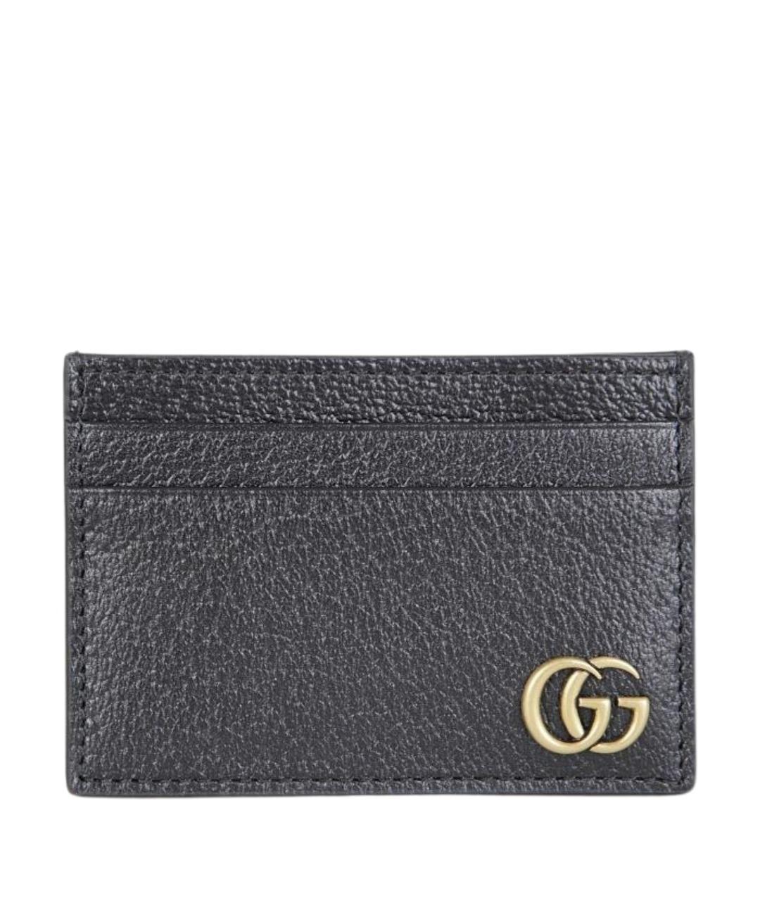 GUCCI Черный кожаный кардхолдер, фото 1
