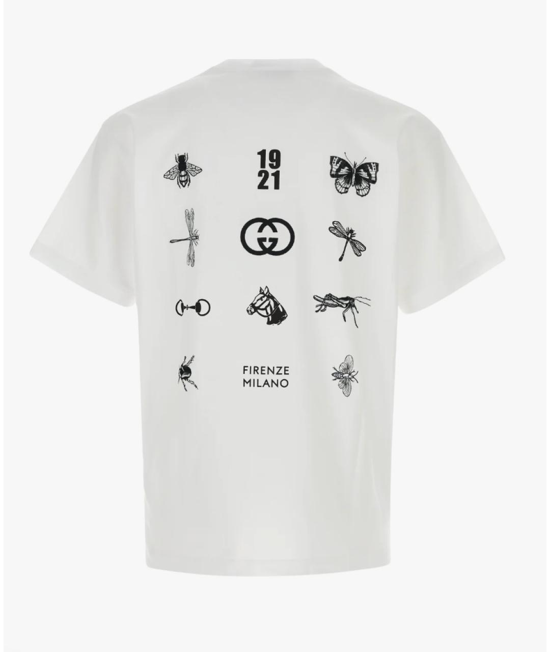 GUCCI Белая хлопковая футболка, фото 2