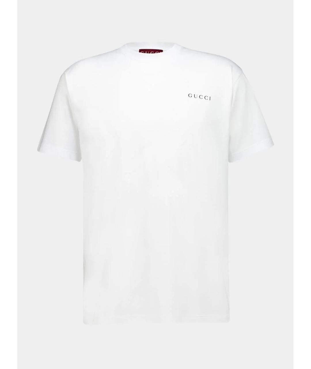 GUCCI Белая хлопковая футболка, фото 3