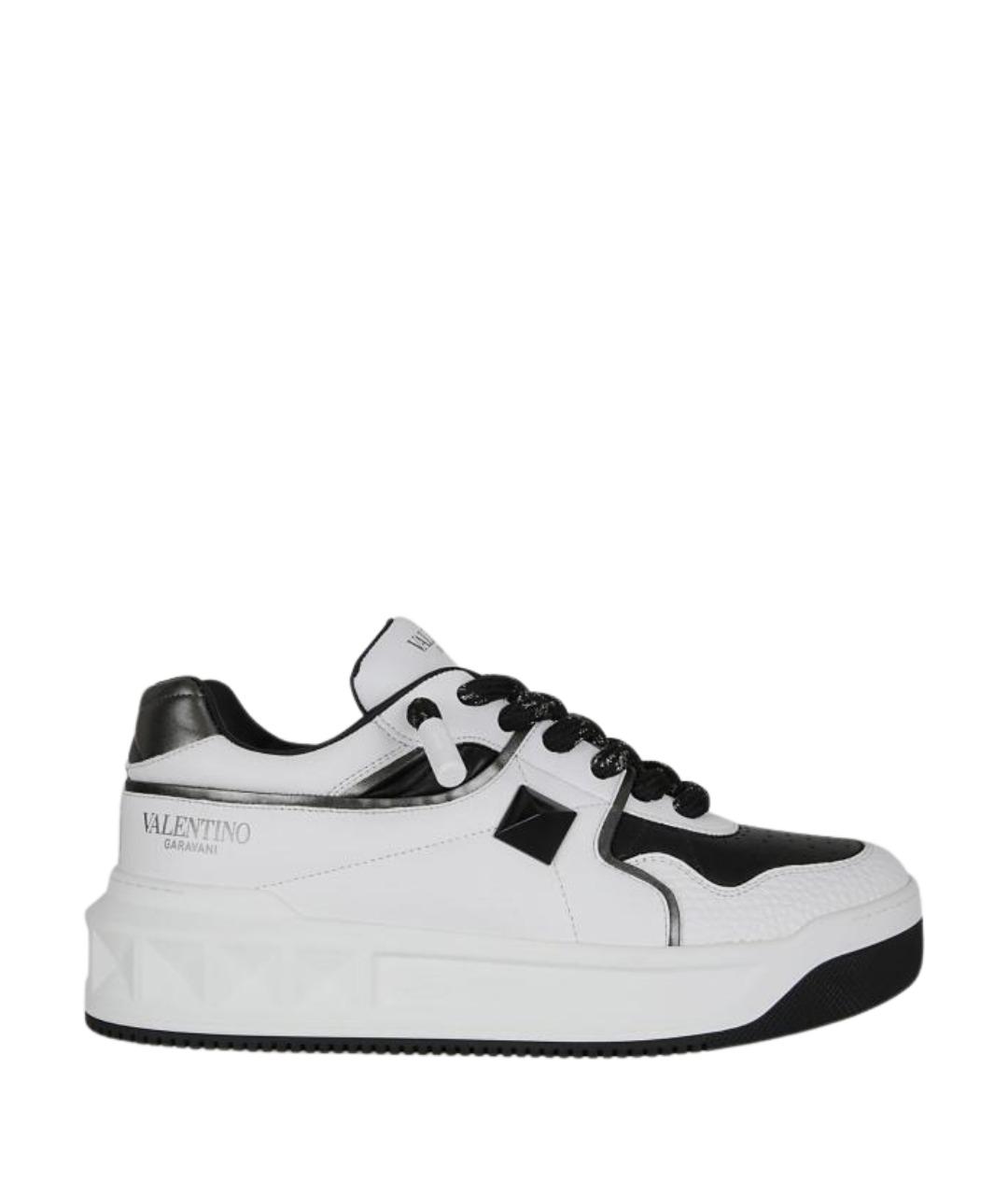 VALENTINO Белые кожаные низкие кроссовки / кеды, фото 1