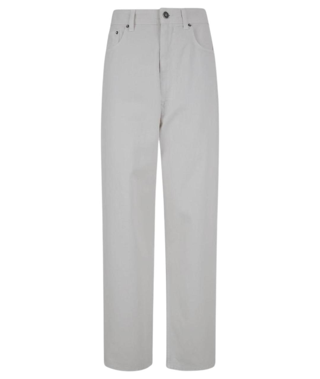 PHOEBE PHILO Белые хлопковые прямые джинсы, фото 1