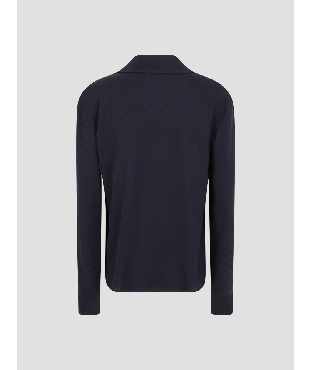 GUCCI Темно-синяя вискозная рубашка, фото 2