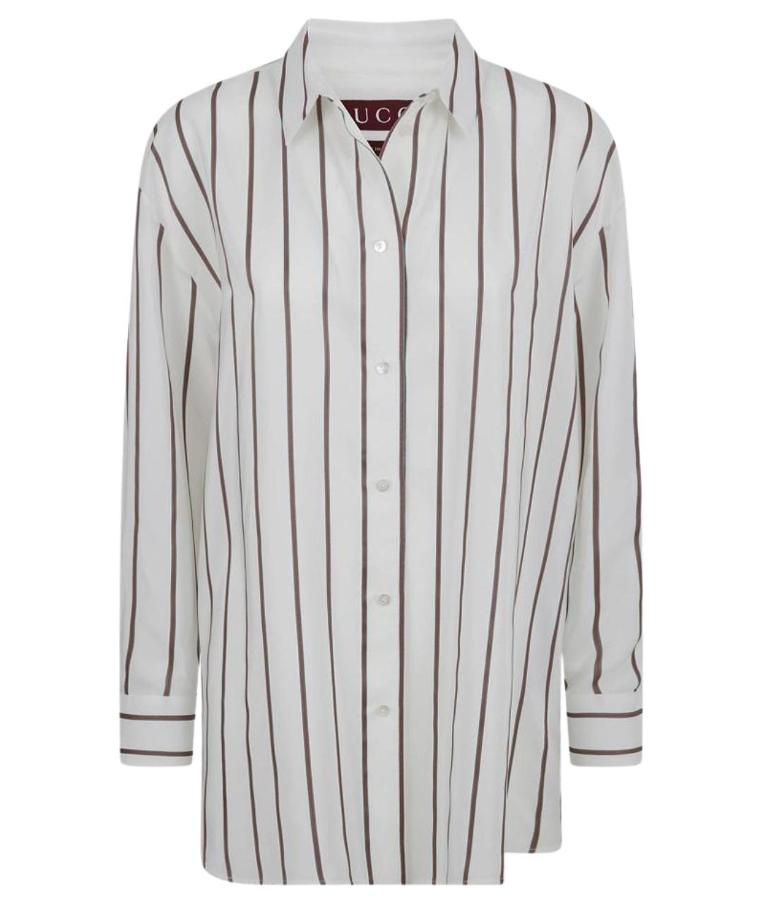 GUCCI Белая шелковая рубашка, фото 1