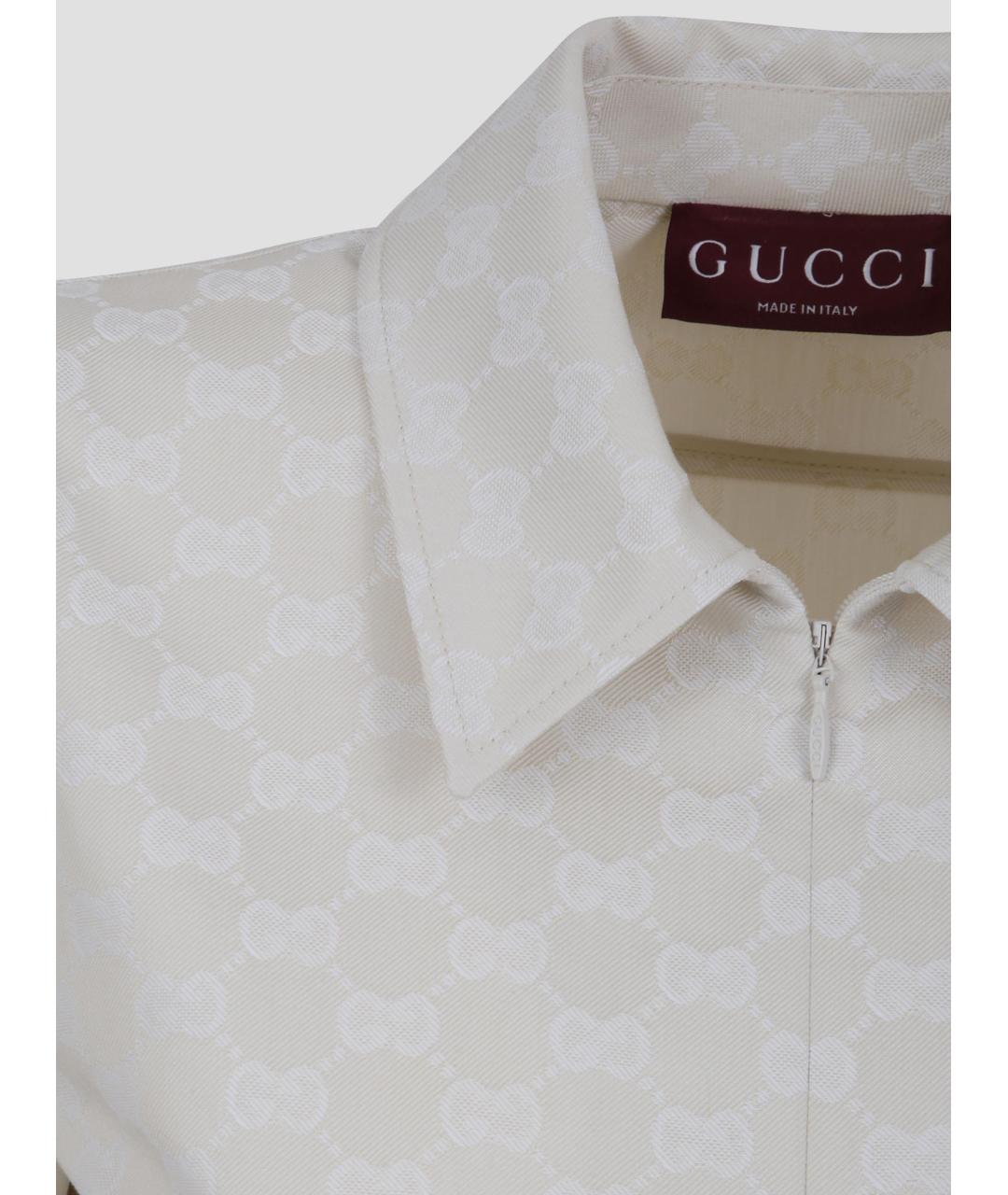 GUCCI Бежевая хлопковая рубашка, фото 3