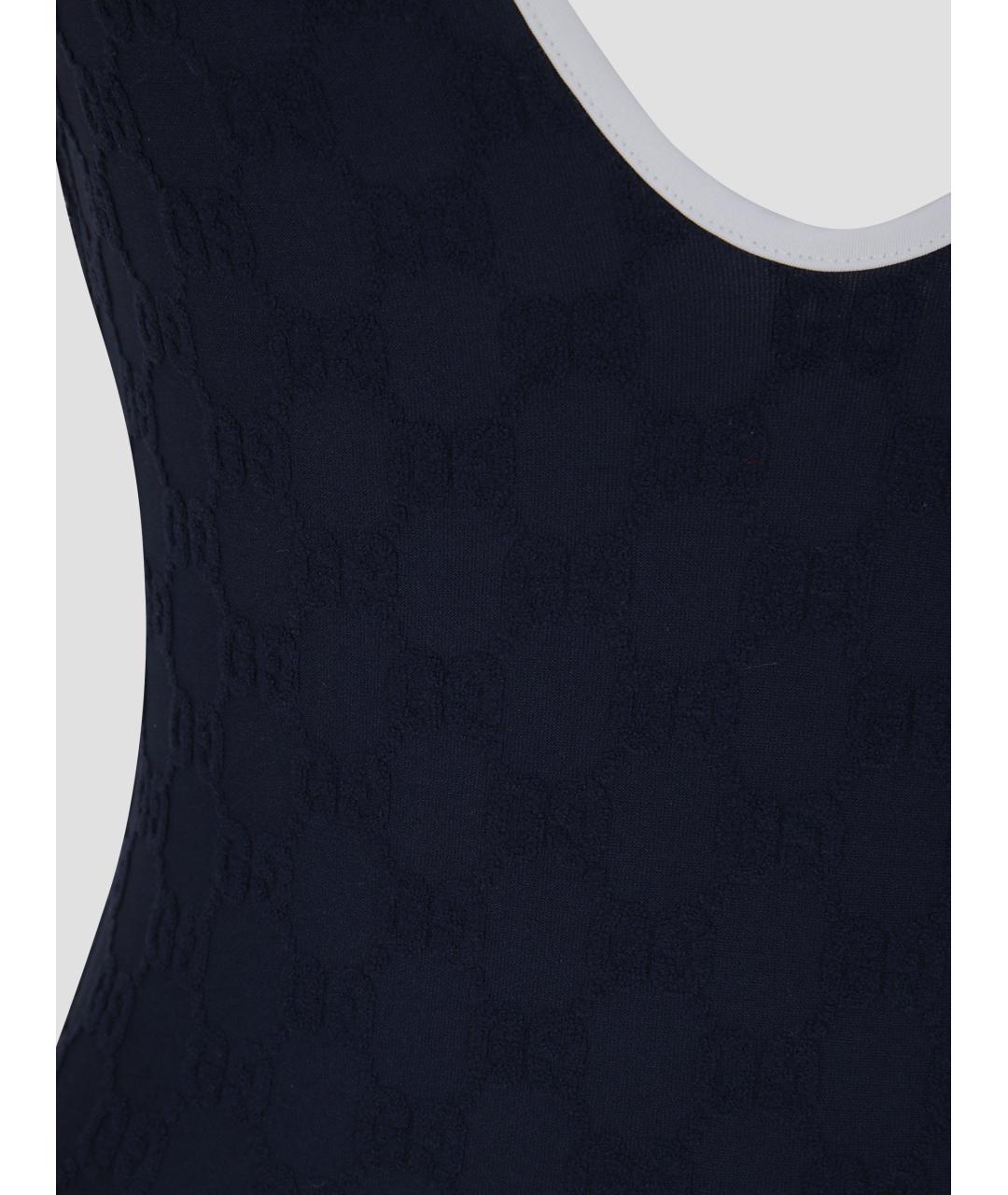 GUCCI Темно-синий полиамидовый купальник, фото 3