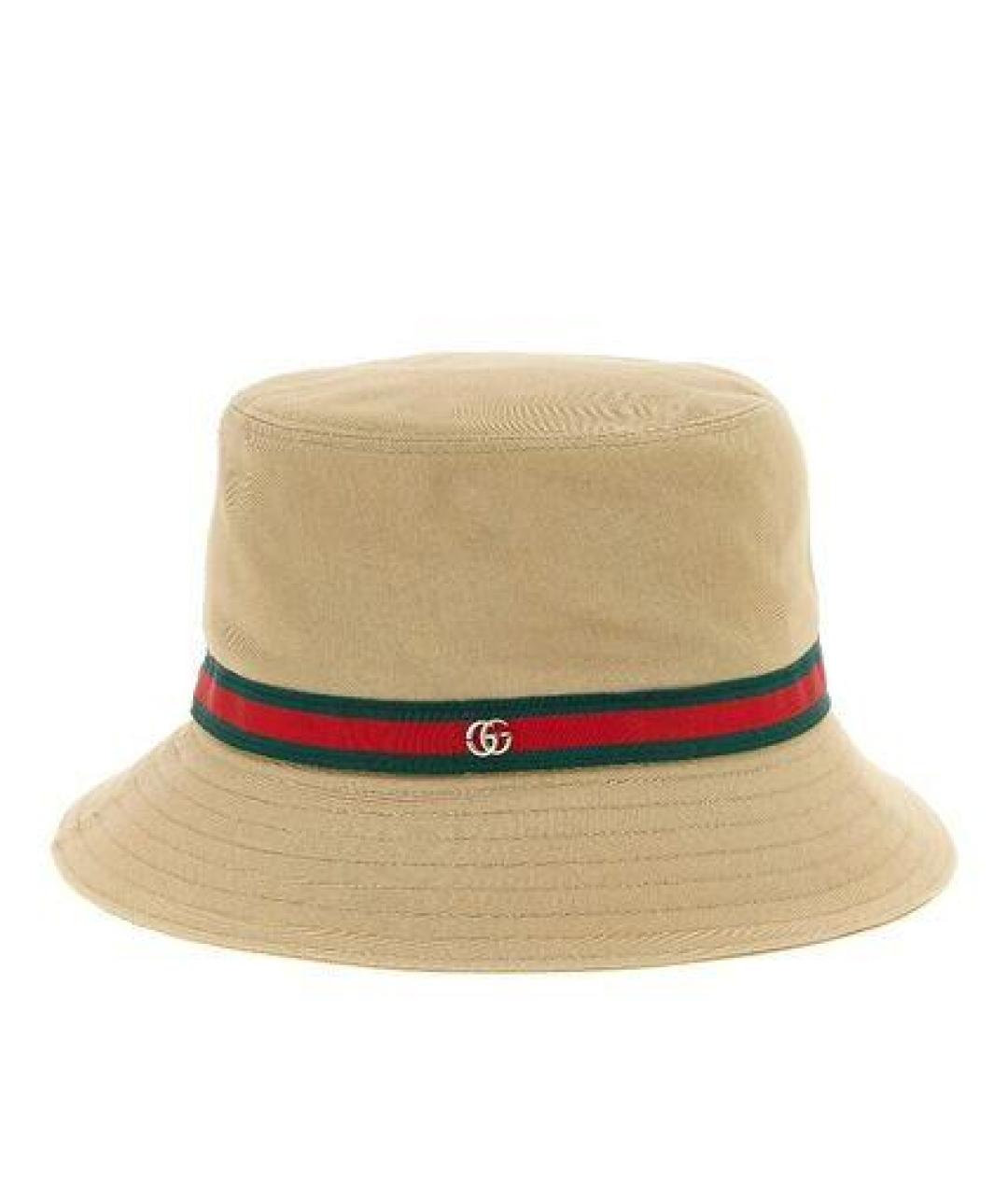 GUCCI Бежевая хлопковая панама, фото 1