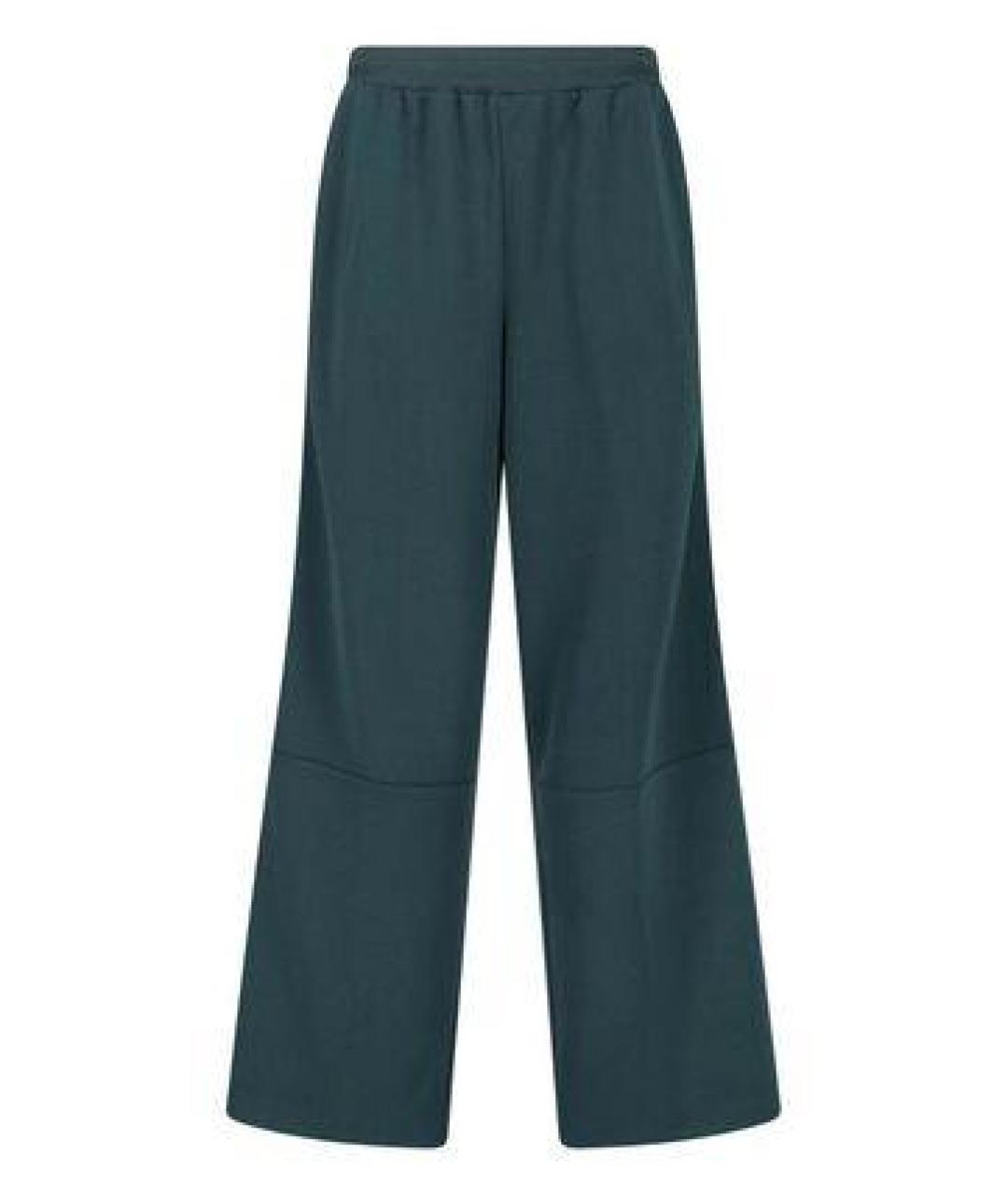 GUCCI Зеленые синтетические прямые брюки, фото 1