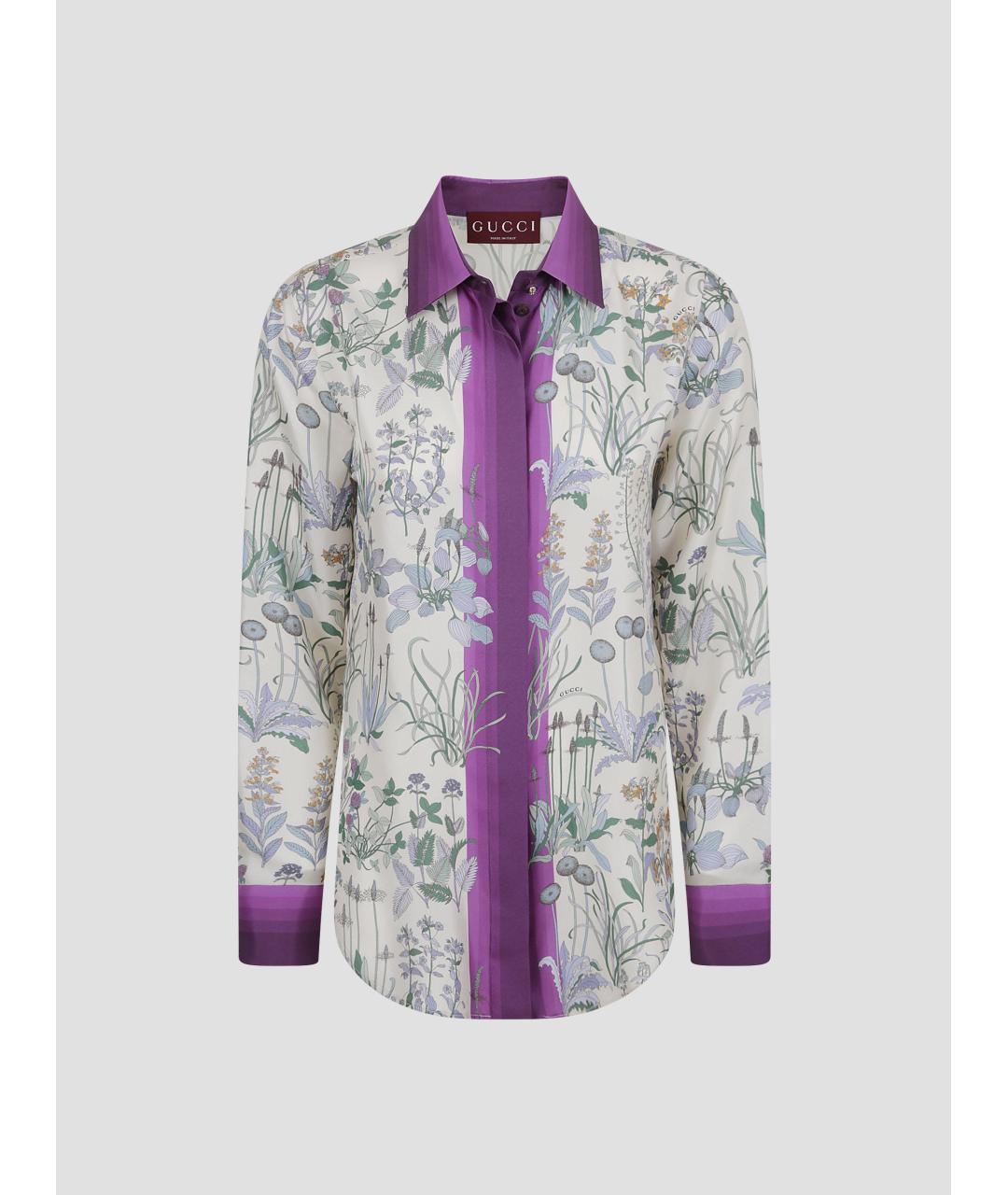 GUCCI Мульти шелковая рубашка, фото 4