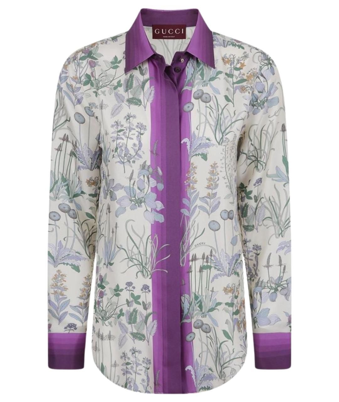 GUCCI Мульти шелковая рубашка, фото 1