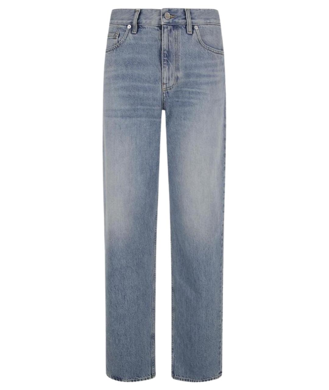 GUCCI Голубые хлопковые прямые джинсы, фото 1