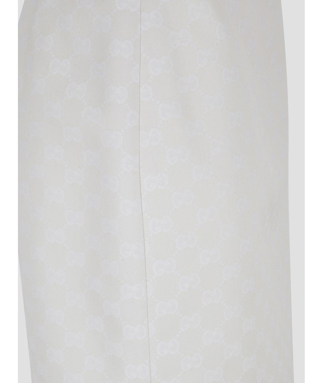 GUCCI Бежевая полиэстеровая юбка миди, фото 3