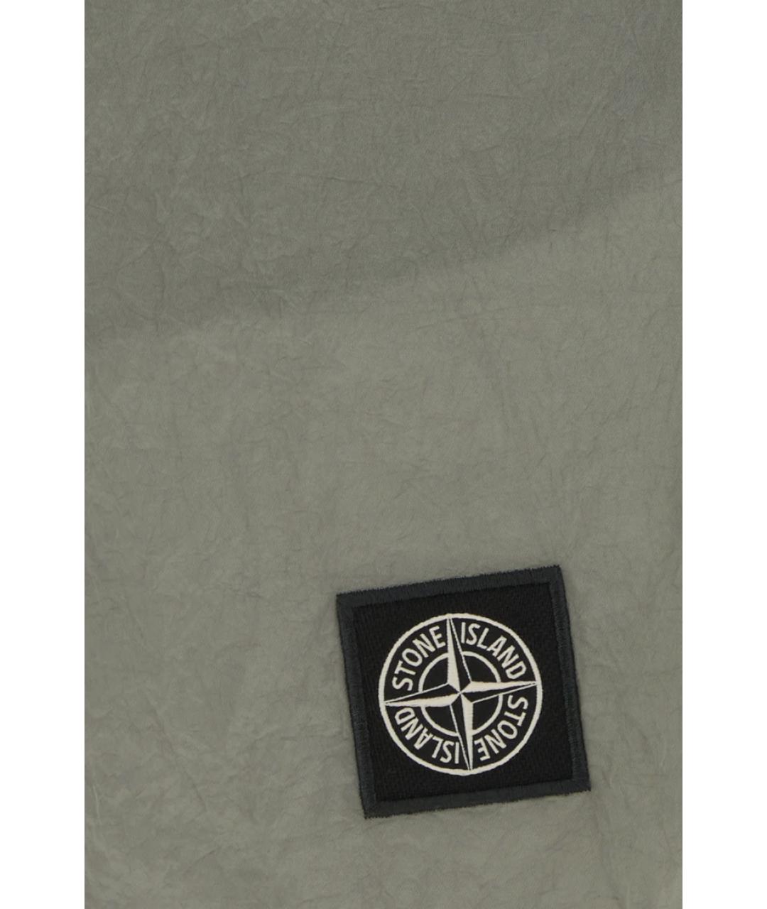 STONE ISLAND Серые полиамидовые шорты, фото 3