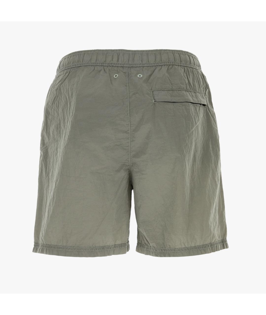 STONE ISLAND Серые полиамидовые шорты, фото 2